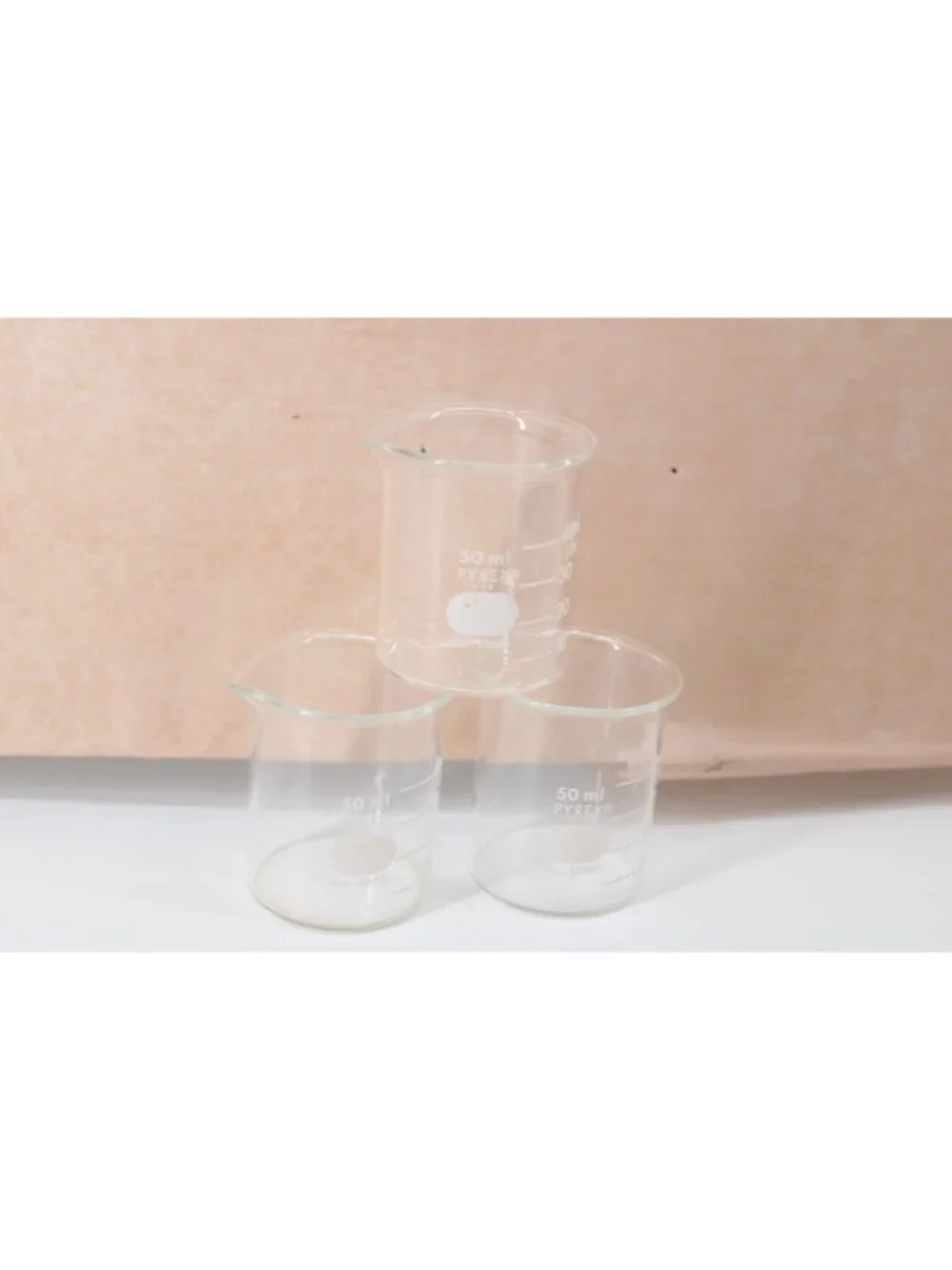 3 Pyrex Kimax Beaker Lot Vintage Glass 10CC 100ml 5ml 74352